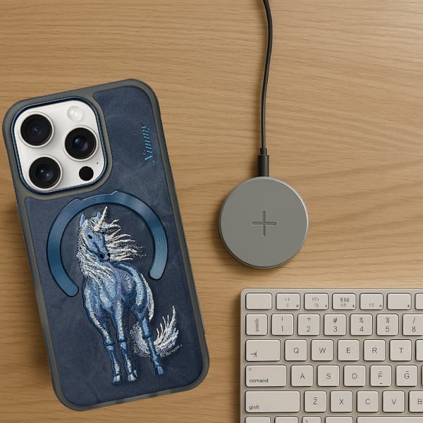 Etui Nimmy Magnetic Fantasy Animal       MagSafe do iPhone 16 Pro Max niebieski