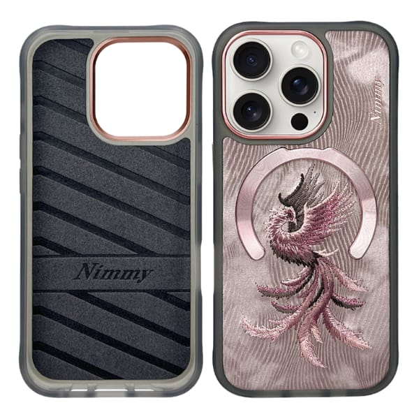 Etui Nimmy Magnetic Fantasy Animal       MagSafe do iPhone 16 Pro różowo złoty