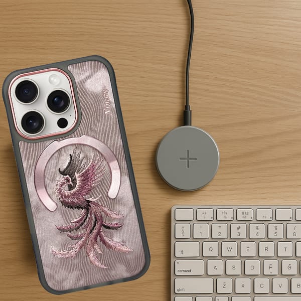 Etui Nimmy Magnetic Fantasy Animal       MagSafe do iPhone 16 Pro różowo złoty