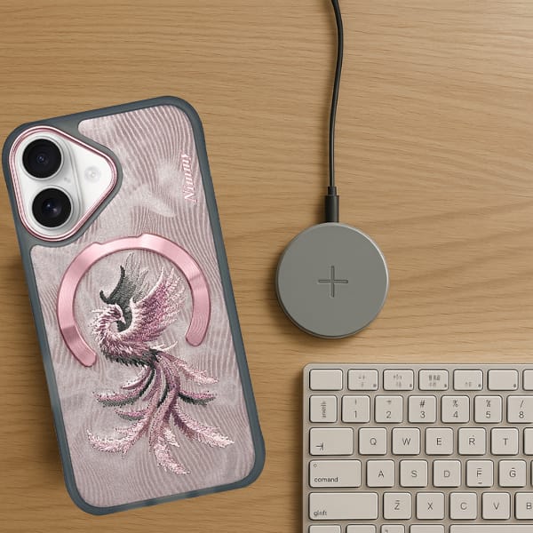 Etui Nimmy Magnetic Fantasy Animal       MagSafe do iPhone 16 różowo złoty