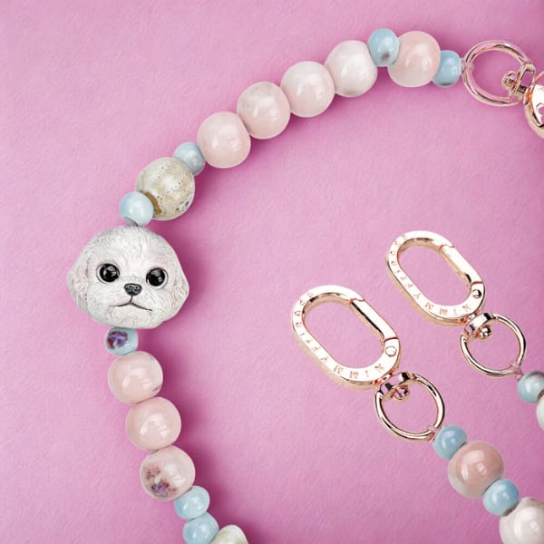 Zawieszka na torebkę handstrap Nimmy New Big Eye Cute Pets 2.0 różowy