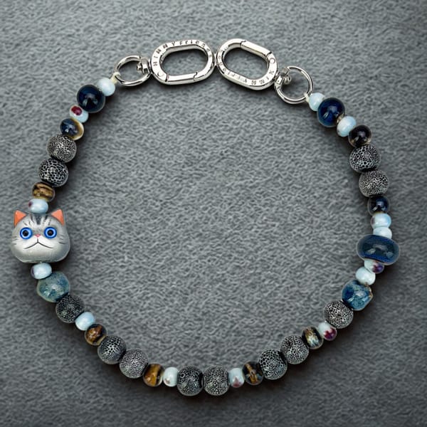 Zawieszka na torebkę handstrap Nimmy New Big Eye Cute Pets 2.0 szary