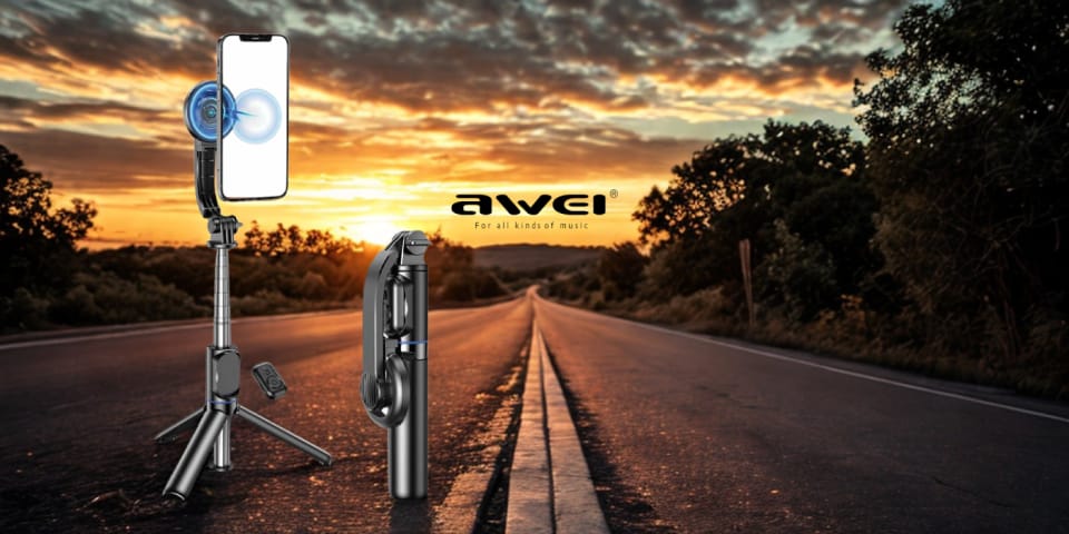 AWEI Selfie Stick X51 czarny/black