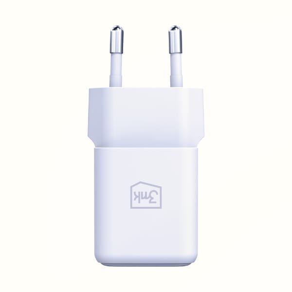 Ładowarka sieciowa 3MK Hyper GaN Charger 20W 1xUSB-A 1XUSB-C PD QC4+ biały