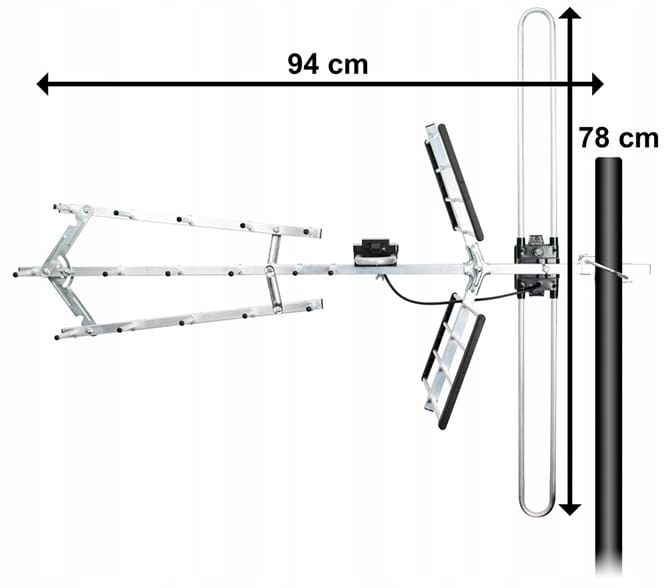 Antena DVB-T2 Blow ATD27S VHF/UHF MUX8 pasywna