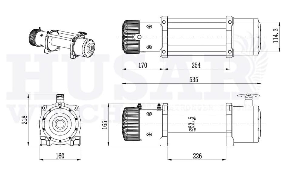 Wyciągarka elektryczna Husar BST 12000 Lbs 5443 kg (24 V)