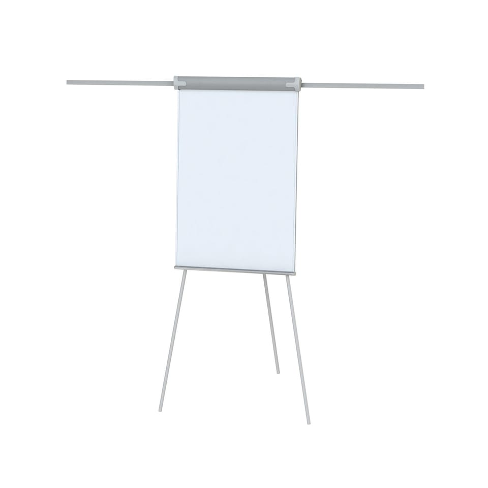 Flipchart na trójnogu, suchościeralny magnetyczny AQUA, 68x105xh180 cm MEMOBE MF002