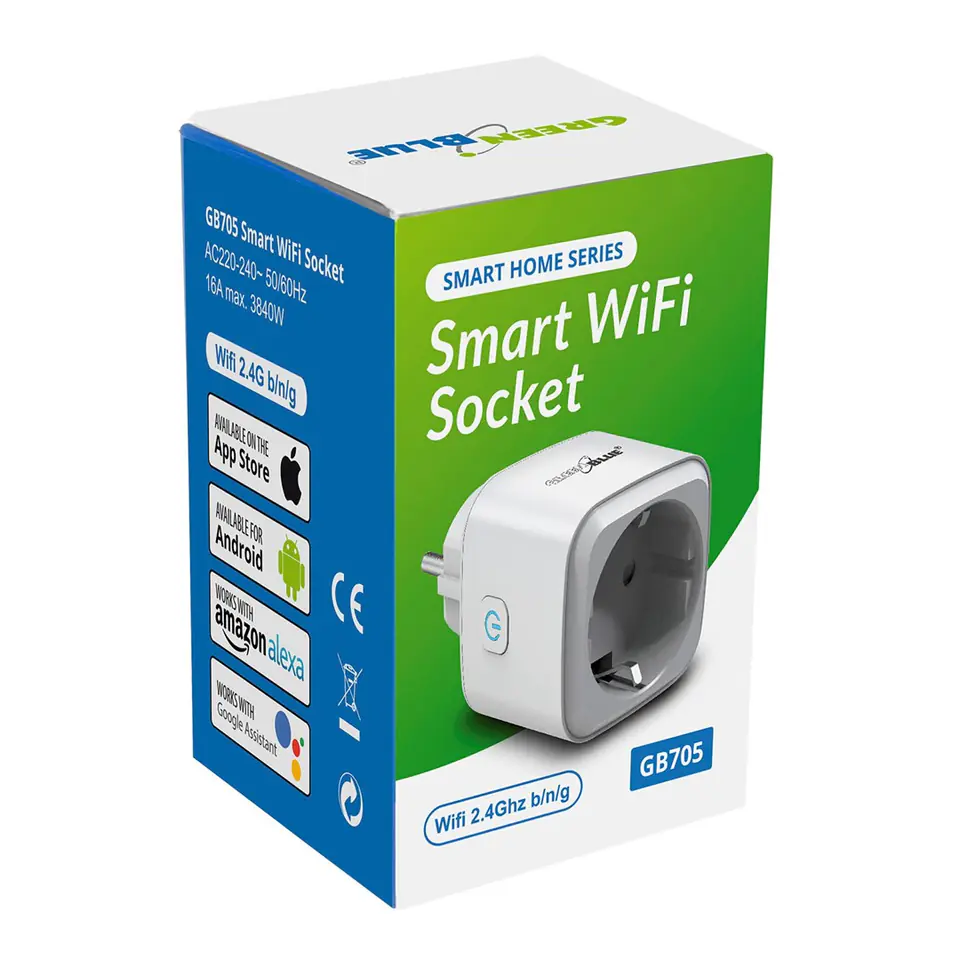 Zdalnie sterowane gniazdko WiFi GreenBlue GB705