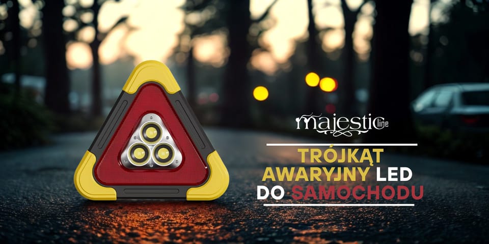 Trójkąt awaryjny LED MajesticLine do     samochodu