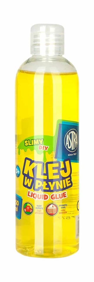 Klej szkolny w płynie transparentny 250ml żółty 401119007 ASTRA