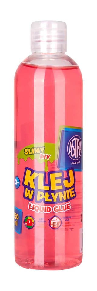 Klej szkolny w płynie transparentny 250ml różowy 401119008 ASTRA