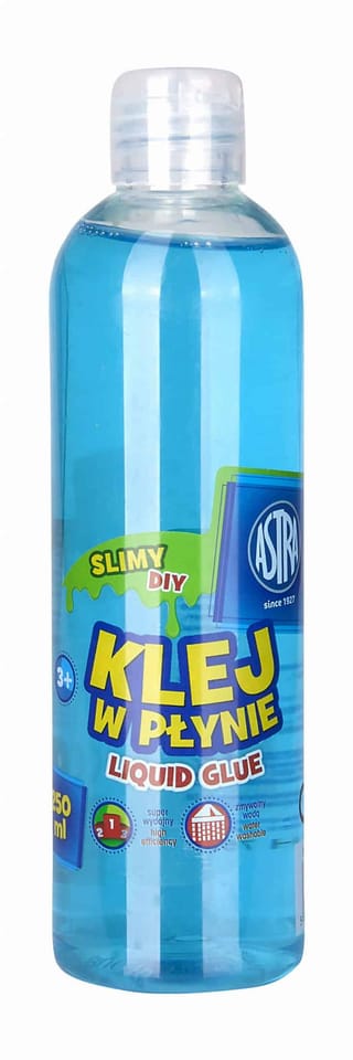 Klej szkolny w płynie transparentny 250ml niebieski 401119009 ASTRA
