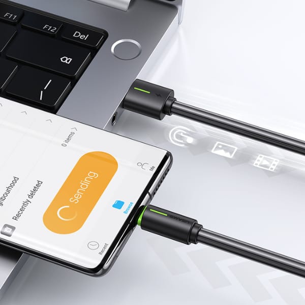 USAMS Kabel USB-C 3A YU Series 1mUSB-C/USB-A biały/white SJ732USB02 (US-SJ732 )