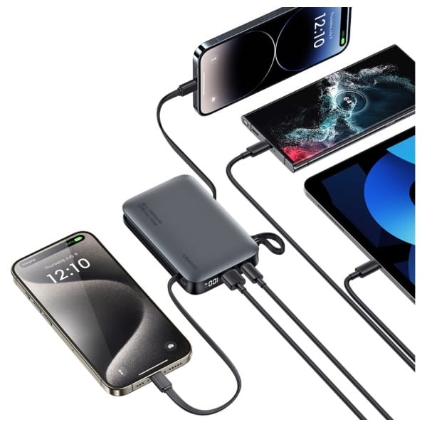 Powerbank USAMS XR Series CD228 10000mAh 20W + kabel USB-C/Lightning biały