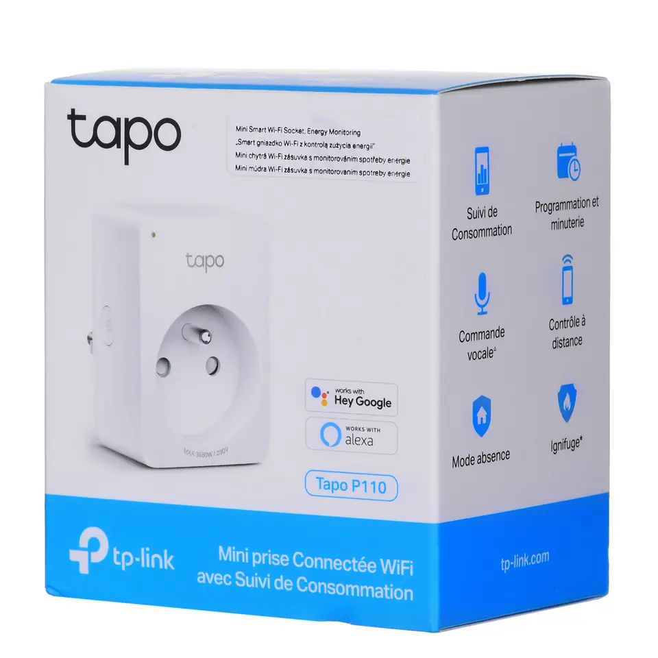 Tapo P100 (4-pack), Pack de 4 Mini Prises Connectées WiFi