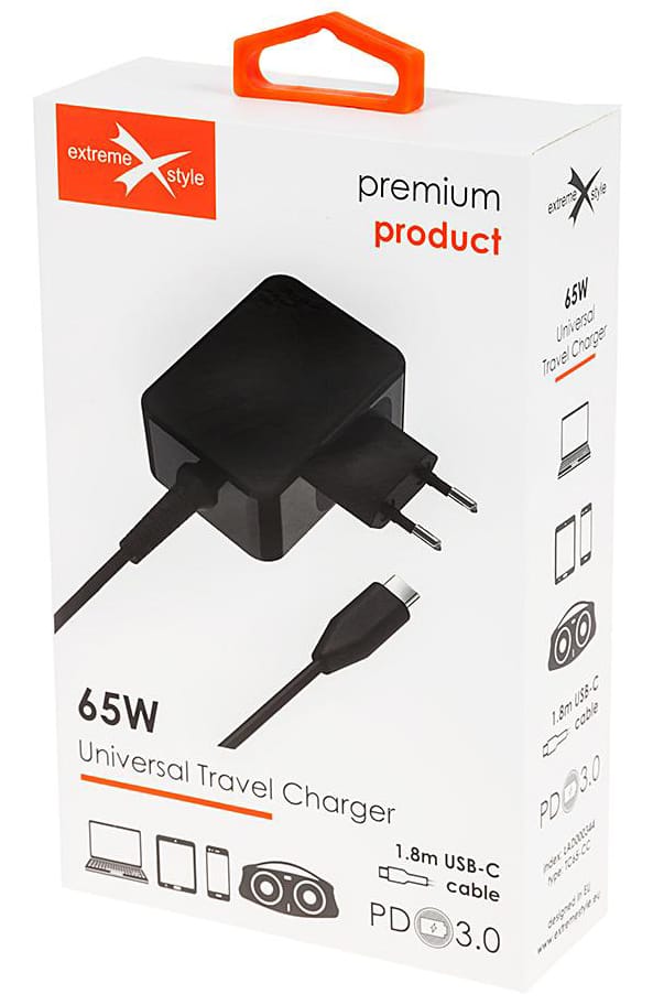 Uniwersalna ładowarka sieciowa USB Typ-C 65W PD 3.0 eXtreme TC65-CC