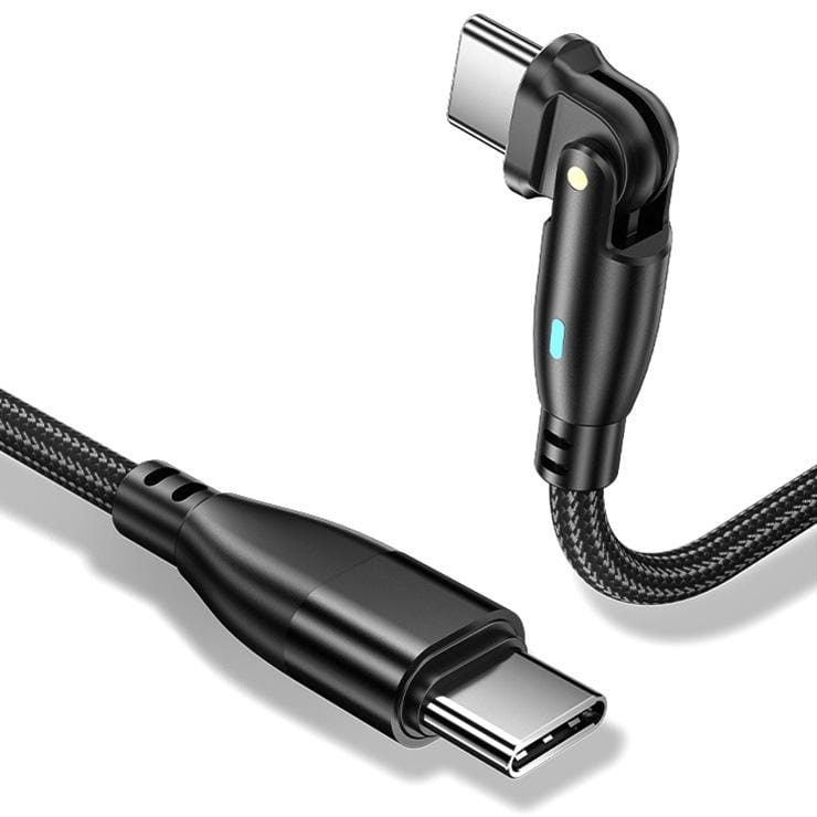 Kabel pleciony Spider Rotation USB typ-C x USB typ-C 1.5 m Czarny