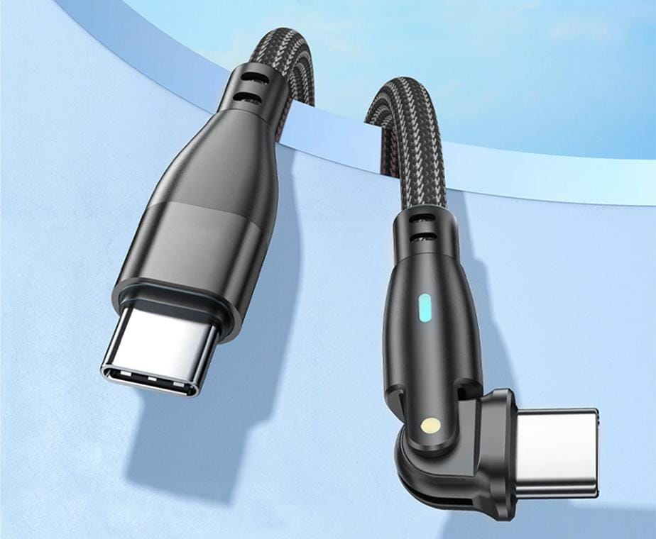 Kabel pleciony Spider Rotation USB typ-C x USB typ-C 1.5 m Czarny