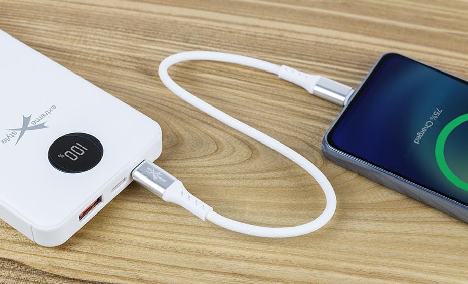Wzmocniony kabel Ampere USB typ-C x USB typ-C (0.5 m,  biały)