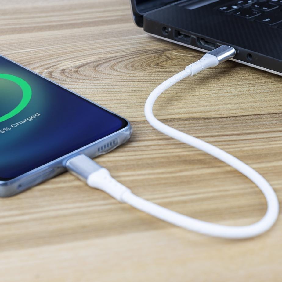Wzmocniony kabel Ampere USB typ-C x USB typ-C (0.5 m,  biały)