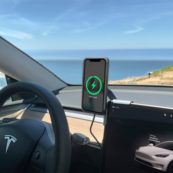 Uchwyt magnetyczny 4smarts Screen Mount  Qi2 na monitor do smartfonów szary