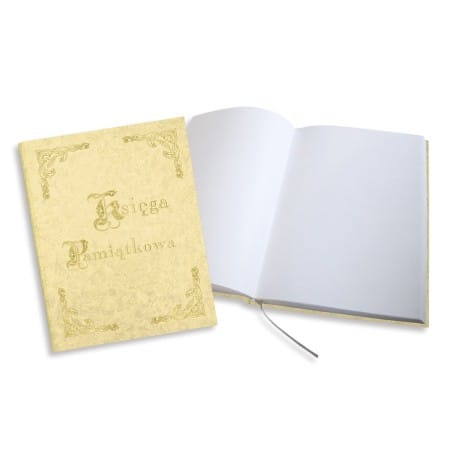 Księga Pamiątkowa złocona beżowa 255x320mm 100kartek 319-033 WARTA