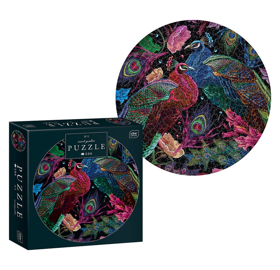 Puzzle 500 elementów Round Secret Garden1 INTERDRUK
