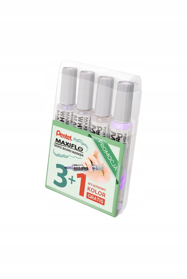 Marker suchościeralny 4sztuki AACV etui MWL5M-WA4AACVPL PENTEL