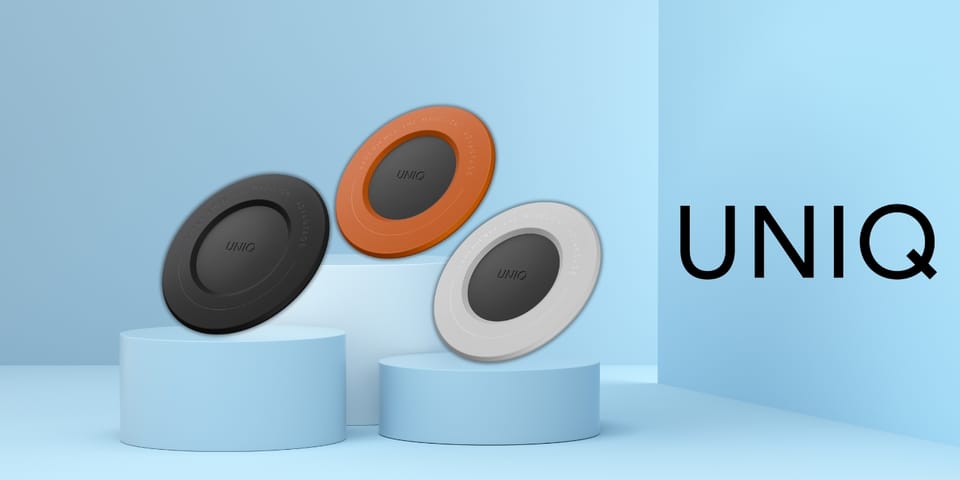 Uchwyt magnetyczny UNIQ SnapMount        samoprzylepny pomarańczowy/charcoal