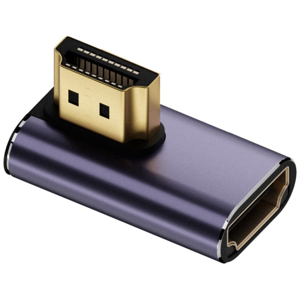 Zestaw adapterów HDMI 4smarts 8K 4 szt.  - w górę, w dół, boczny, złącze do łączenia kabli, szary