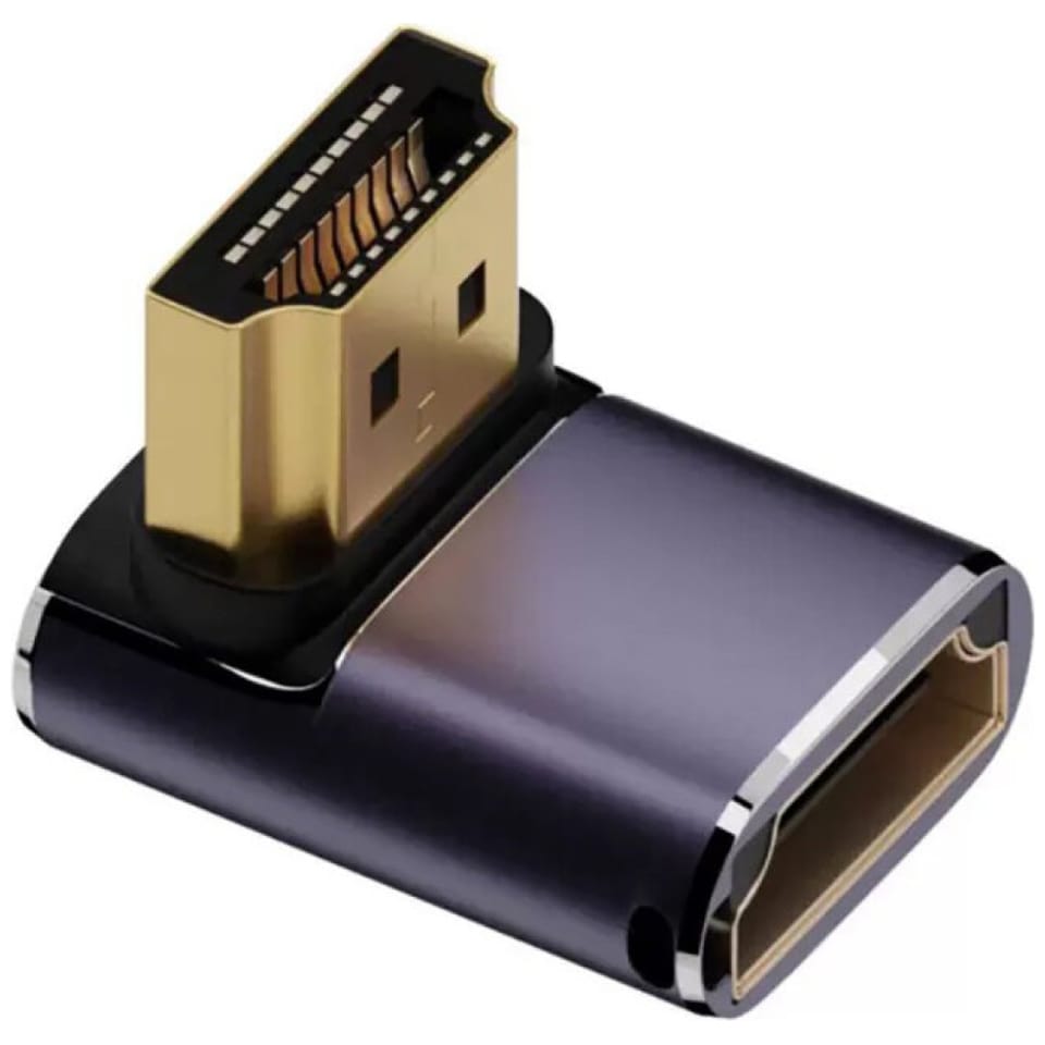 Zestaw adapterów HDMI 4smarts 8K 4 szt.  - w górę, w dół, boczny, złącze do łączenia kabli, szary