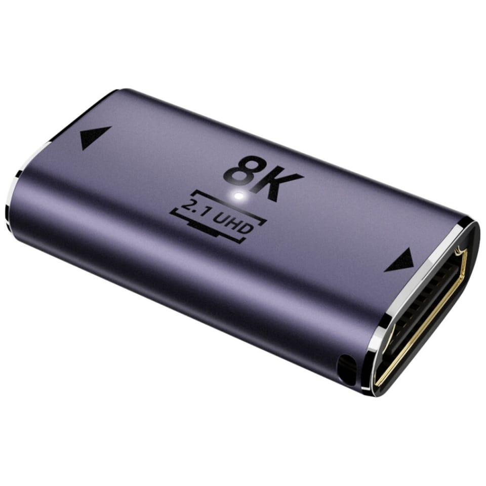 Zestaw adapterów HDMI 4smarts 8K 4 szt.  - w górę, w dół, boczny, złącze do łączenia kabli, szary