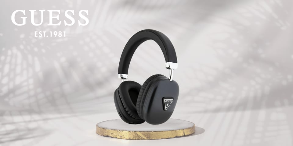 Słuchawki nauszne Guess Bluetooth 5.3 4G Triangle Logo czarny