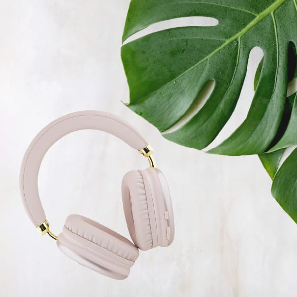 Słuchawki nauszne Guess Bluetooth 5.3 4G Triangle Logo różowy