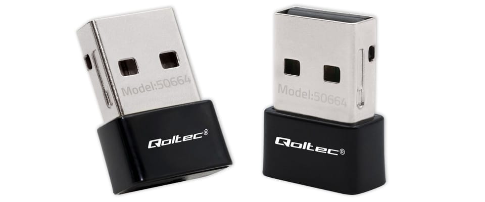 Qoltec Ultraszybki bezprzewodowy Mini Adapter USB Wi-Fi | standard AC | 650Mbps