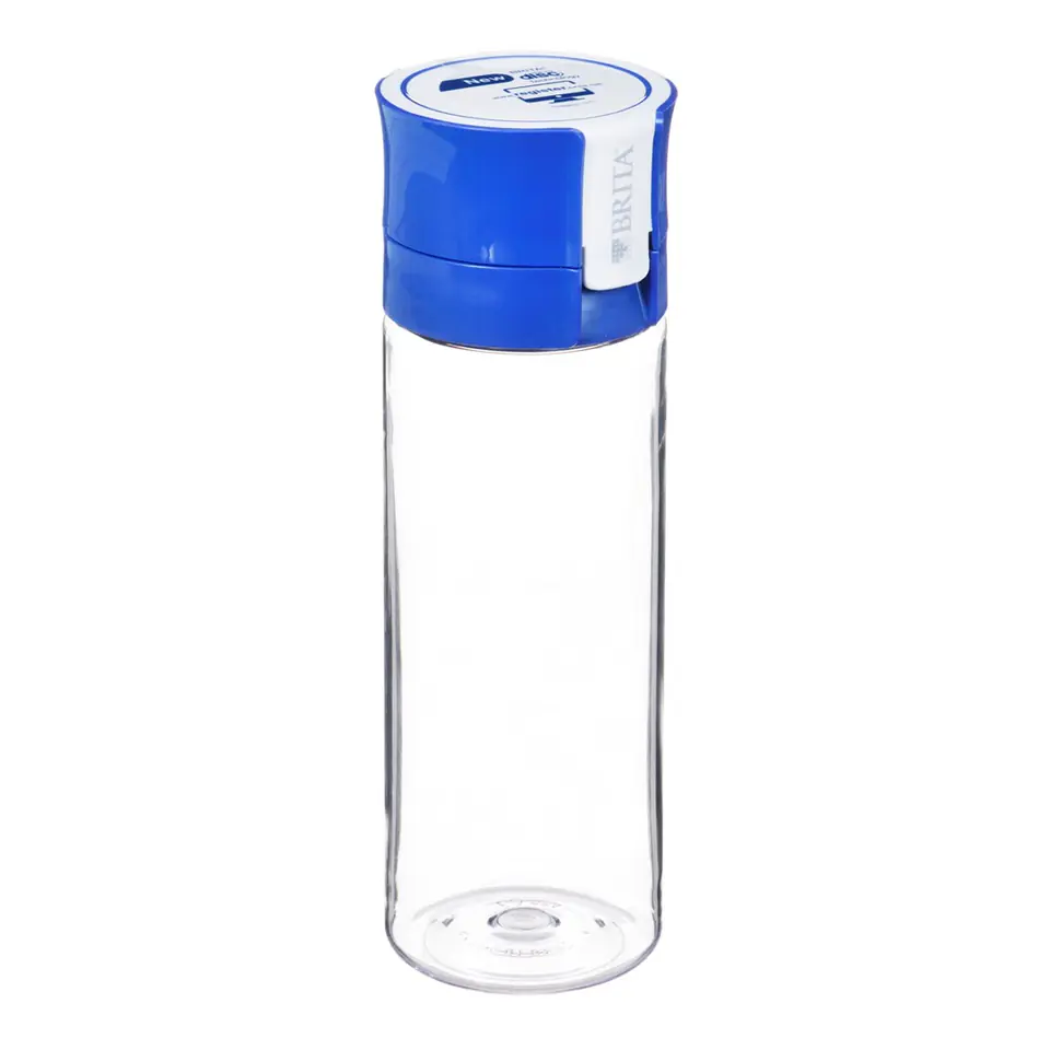 Blue BRITA fill&go Vital Water Filtration Bottle 0.6L with 1 MicroDisc Filter 