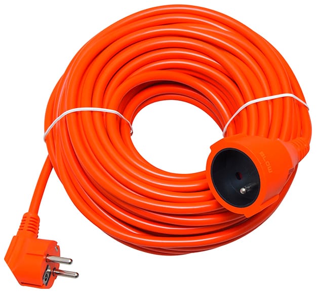 Przedłużacz sieciowy PR-160 1-gniazdo z uziemieniem 30m pomarańczowy 3x1,5mm