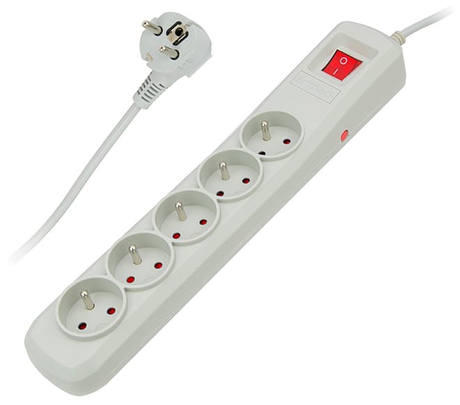 Filtr sieciowy, przedłużacz 3m 5 gniazd ARC-5