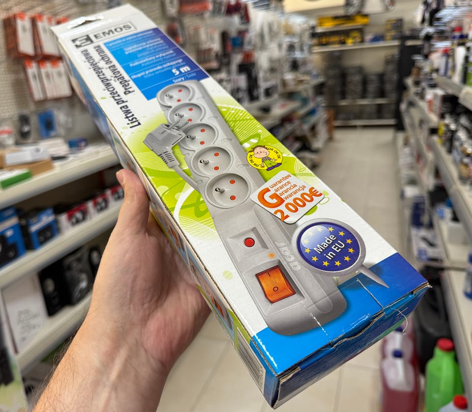 Listwa przeciwprzepięciowa EMOS Acar F5 P53876 5 gniazd, 5 metrów