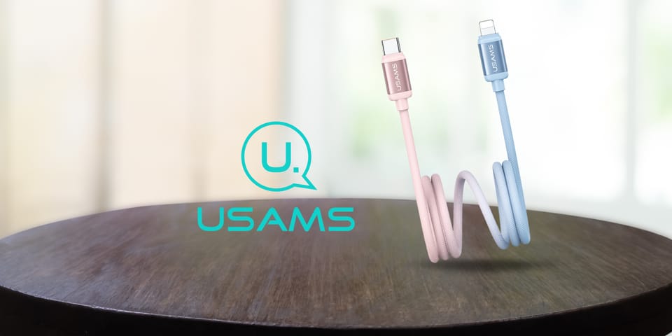Kabel USAMS Bicolor Series SJ757 PD 30W  USB-C/Lightning 1.2m niebiesko różowy