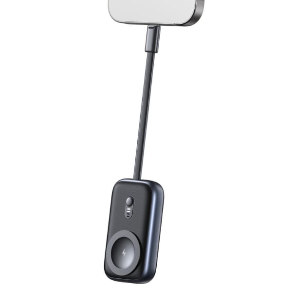 Ładowarka indukcyjna 2w1 Usams CD245 do  Apple Watch z powerbankiem 1200mAh + kabel USB-C titanium