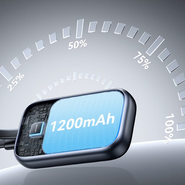 Ładowarka indukcyjna 2w1 Usams CD245 do  Apple Watch z powerbankiem 1200mAh + kabel USB-C titanium