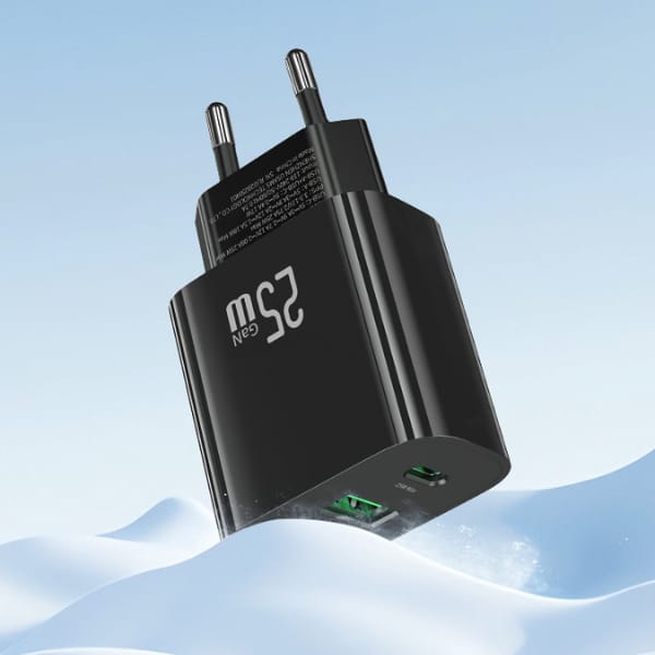 Ładowarka sieciowa USAMS CC315 T65 25W   1xUSB-C 1xUSB-A Fast Charging czarny