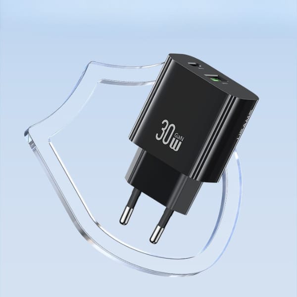 Ładowarka sieciowa USAMS CC316 T65 30W   1xUSB-C 1xUSB-A Fast Charging biały
