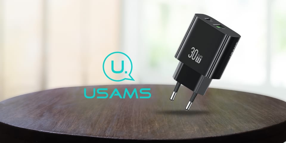Ładowarka sieciowa USAMS CC316 T65 30W   1xUSB-C 1xUSB-A Fast Charging czarny