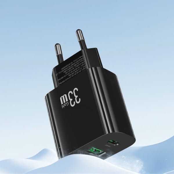 Ładowarka sieciowa USAMS CC317 T65 33W   1xUSB-C 1xUSB-A Fast Charging czarny