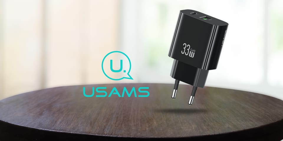 Ładowarka sieciowa USAMS CC317 T65 33W   1xUSB-C 1xUSB-A Fast Charging czarny