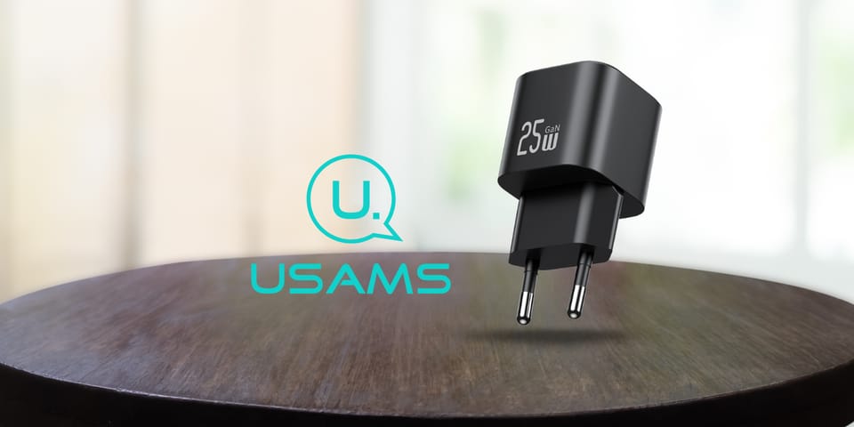 Ładowarka sieciowa USAMS JC Series CC289 25W GaN Mini Fast Charger USB-C czarny