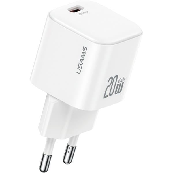 Ładowarka sieciowa USAMS JO Series CC260 20W USB-C + kabel USB-C/USB-C 1m biały