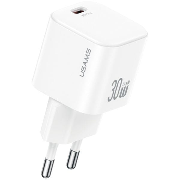 Ładowarka sieciowa USAMS JO Series CC262 30W USB-C + kabel USB-C/Lightning 1m biały